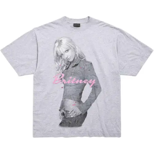 Balenciaga SS26 T Shirt Regular Fit Men's Gray