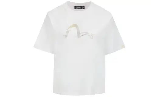 EVISU Crop Tops Women's Crew Neck Moderate