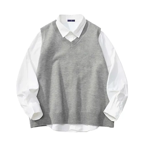 FAX FOR FMACM Knitted long-sleeve sleevless, shirt, set for men and women
