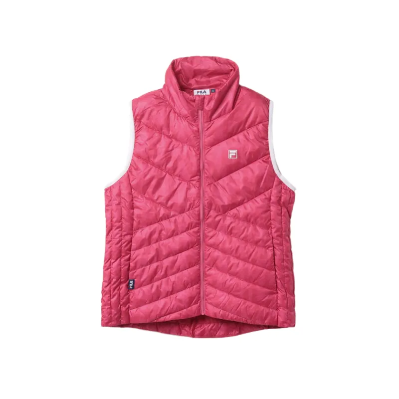 FILA Golf Collection Vests Women's Red Stand Collar Moderate