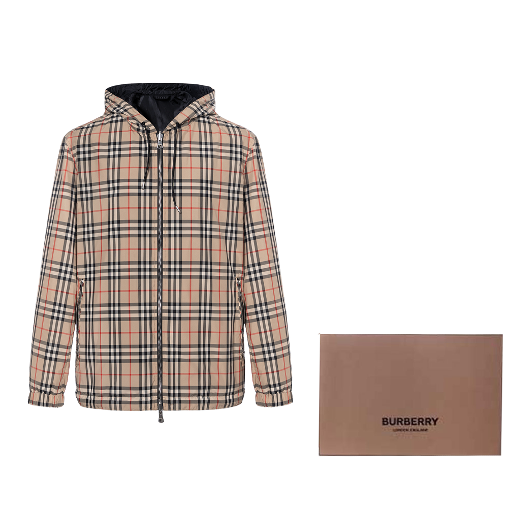 Мужская куртка Burberry (бежевая) — фото 9