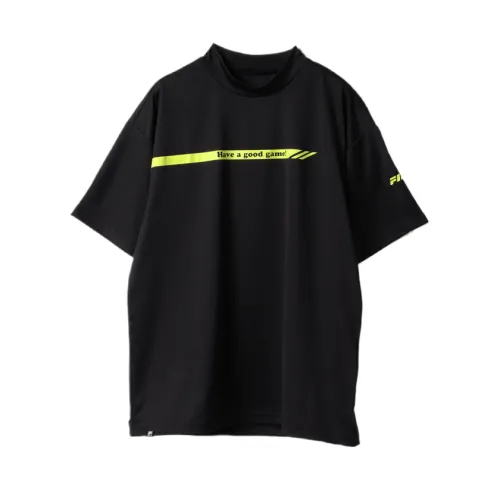 FILA Golf Collection T Shirts Men's Black Stand Collar Moderate