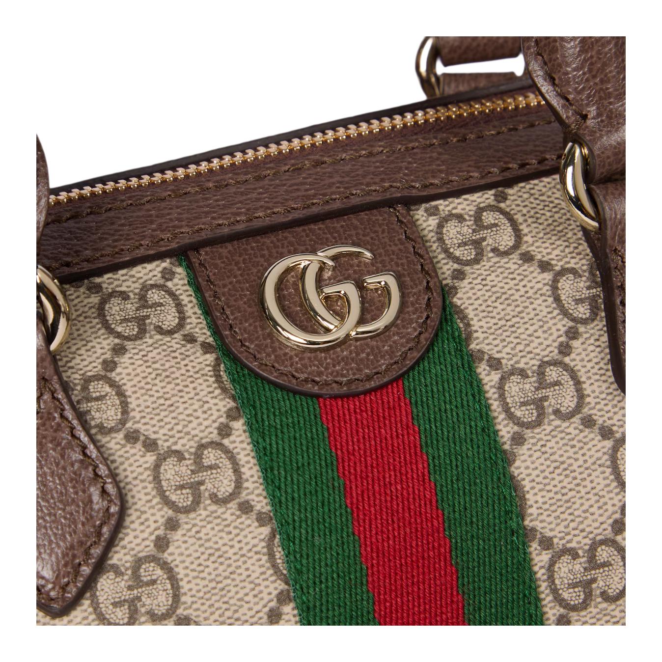 Женская сумка Gucci Ophidia (коричневая) — фото 6