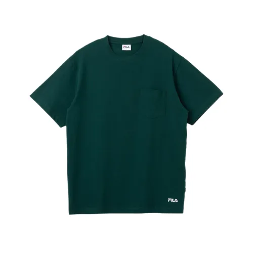 FILA T Shirts Men's Green Crew Neck Moderate