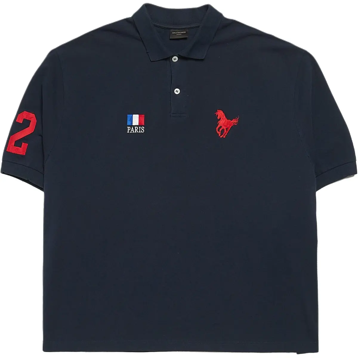 Balenciaga SS24 Polo Shirt Regular Fit Men's Black