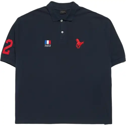 Balenciaga SS24 Polo Shirt Regular Fit Men's Black