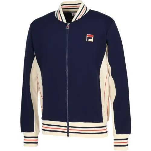 FILA Jackets Men's Marine Blue Stand Collar Moderate Other