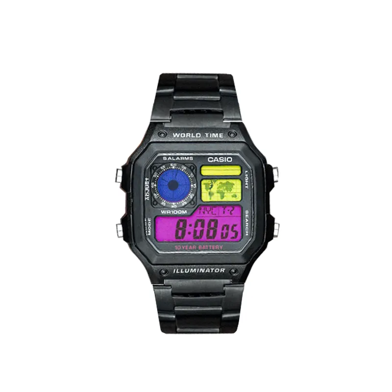 CASIO Custom Collection Quartz Movement Watch Unisex Multicolor Watch Dial