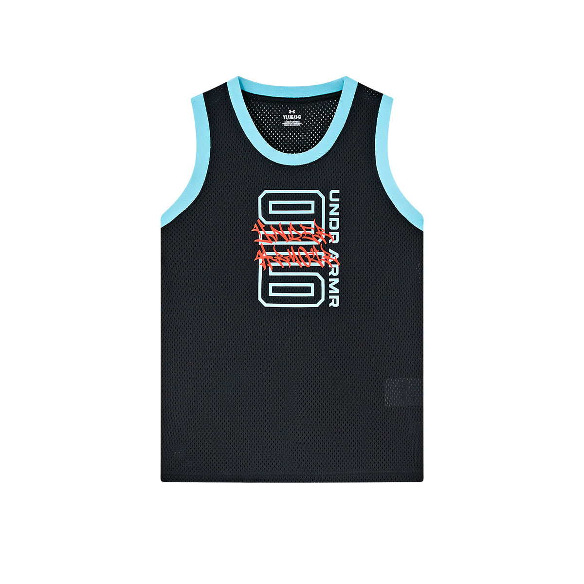 Under Armour Basketball breathable base body-friendly sports quick dry trend black vest for training sleevless, absorbs sweat and smell, with short sleeve, loose fit, style, for teenagers