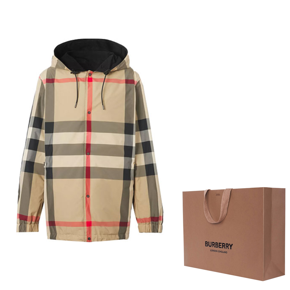 Мужская куртка Burberry Reversible Jacket (бежевая) — фото 7