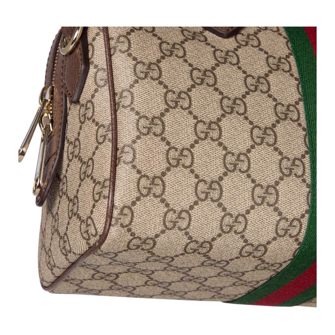 Женская сумка Gucci Ophidia (коричневая) — фото 7