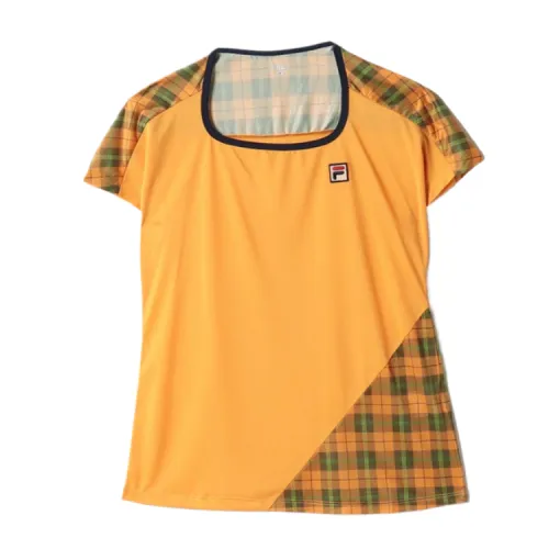 FILA Tennis Tops Women's Yellow Crew Neck Moderate