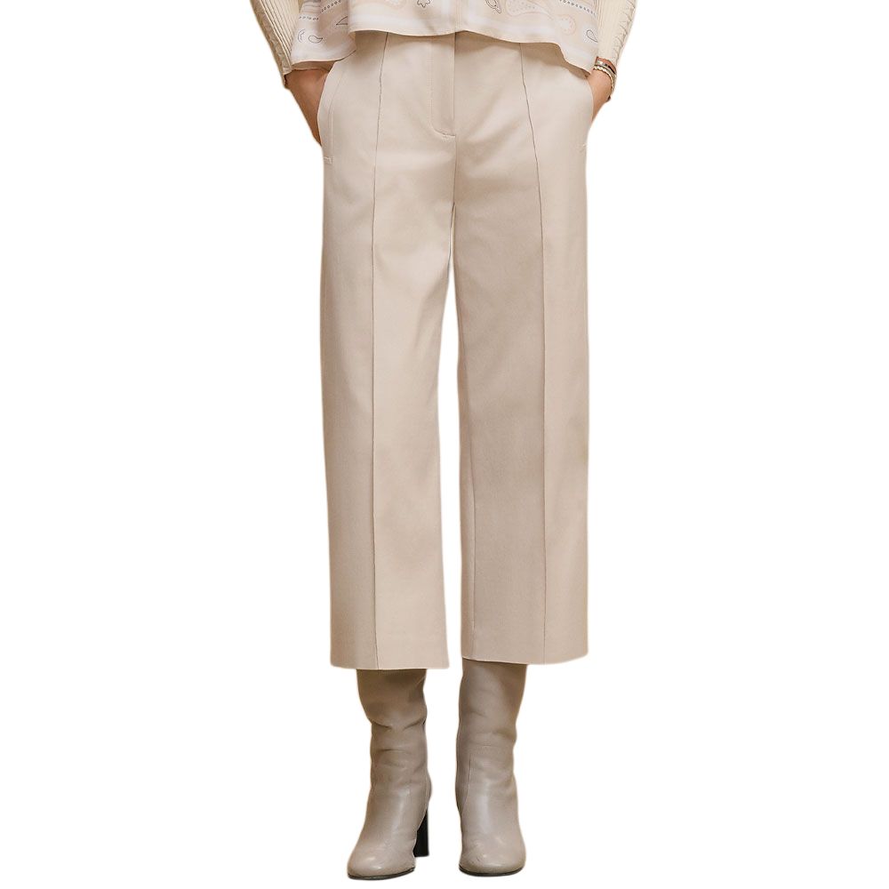 HERMES FW25 Casual Pants Women's Oat