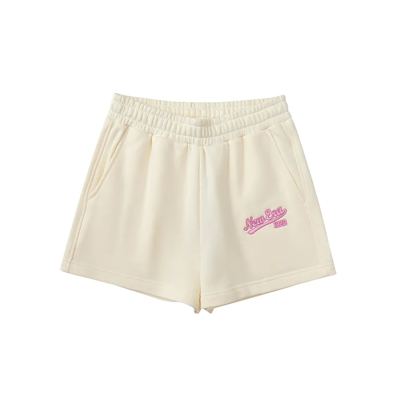 New Era Casual Shorts Women's Ivory White Moderate