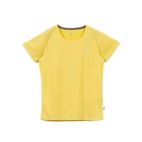 FILA T Shirts Women's Yellow Crew Neck