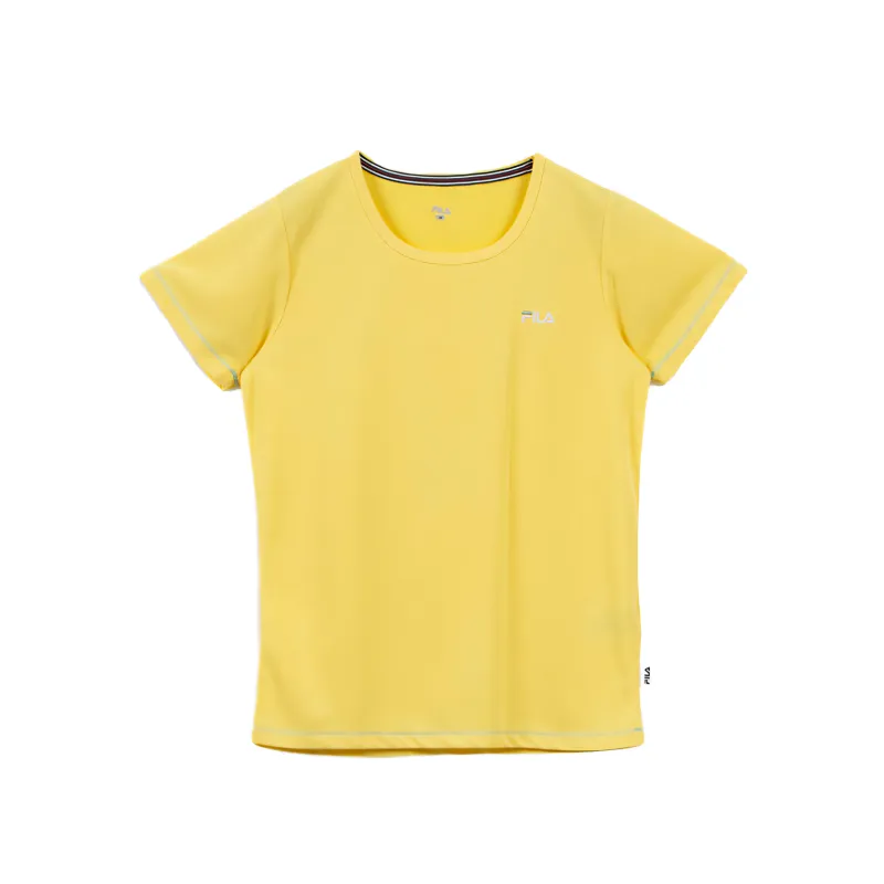 FILA T Shirts Women's Yellow Crew Neck