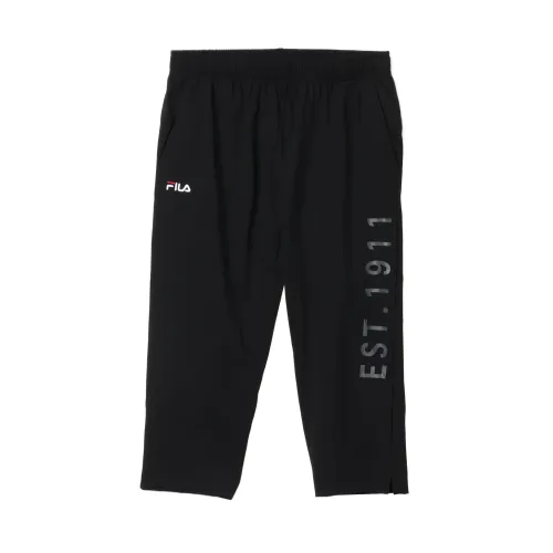 FILA Casual Pants Men's Black Moderate Straight Fit Pants