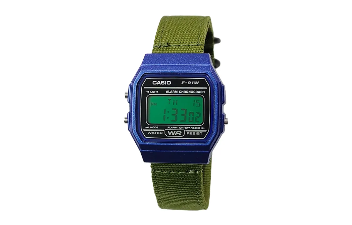 CASIO Custom Collection Quartz Movement Nylon Strap Watch Men's Watches Black Dial