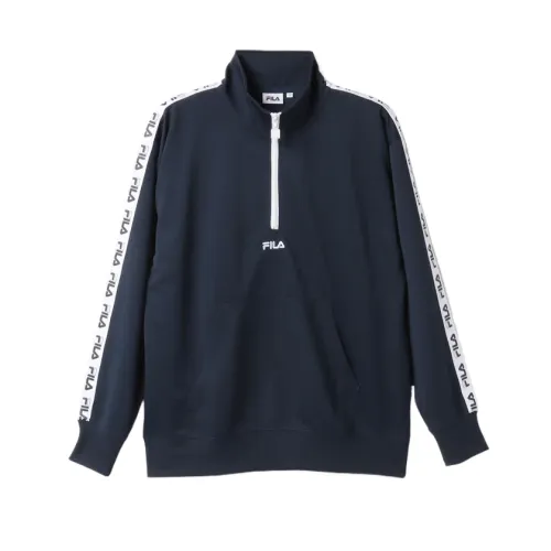 FILA Sweatshirts Men's Marine Blue Turtleneck Moderate