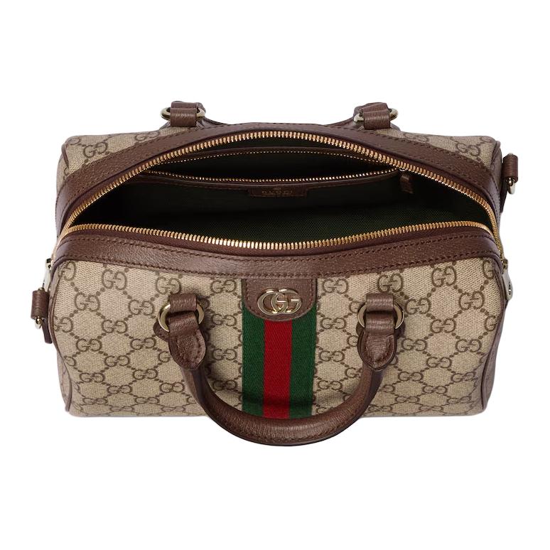 Женская сумка Gucci Ophidia (коричневая) — фото 5
