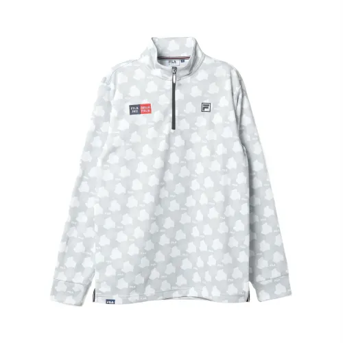 FILA Golf Collection Shirts Men's White Stand Collar Moderate