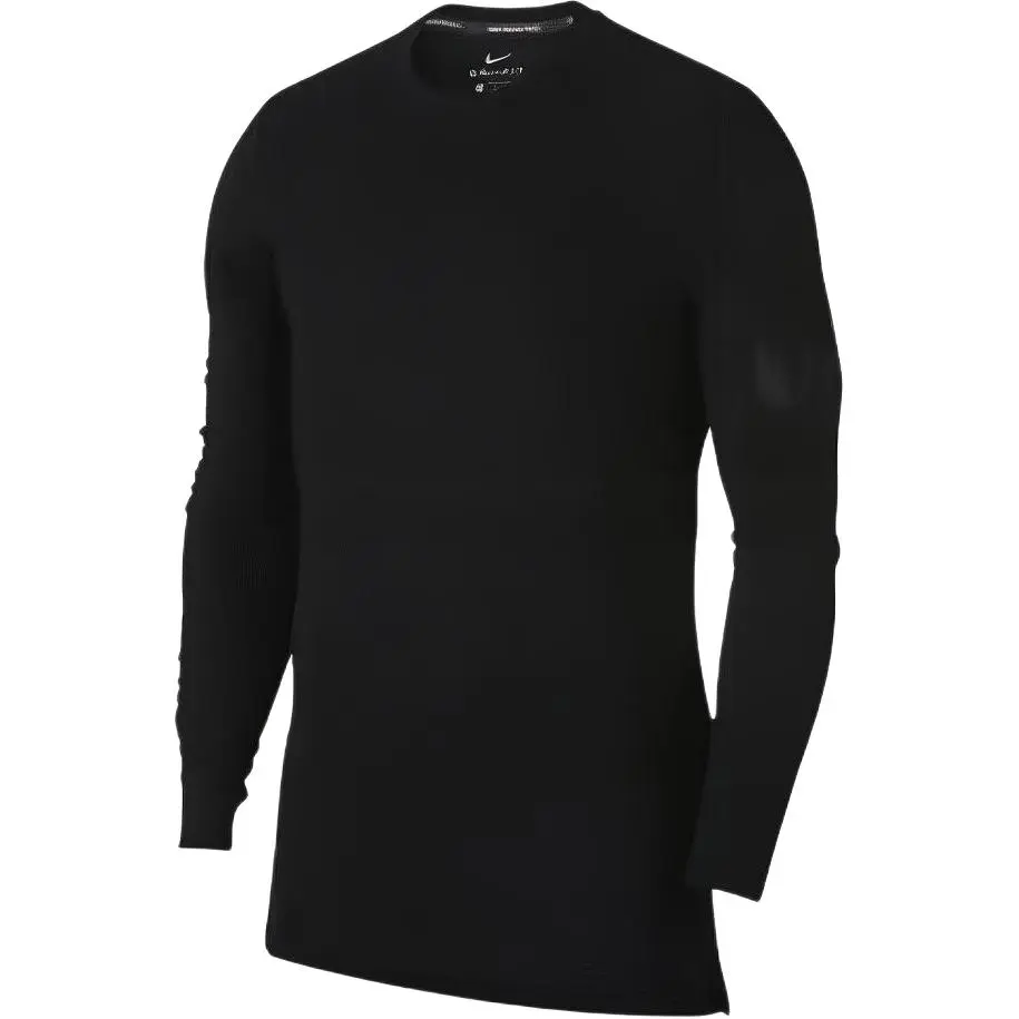 Nike T-Shirts Men's Black Crew Neck Moderate Straight Fit