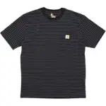 Carhartt K87 LOOSE FIT HEAVYWEIGHT SHORT SLEEVE POCKET T SHIRT T Shirt Men's Black Stripes