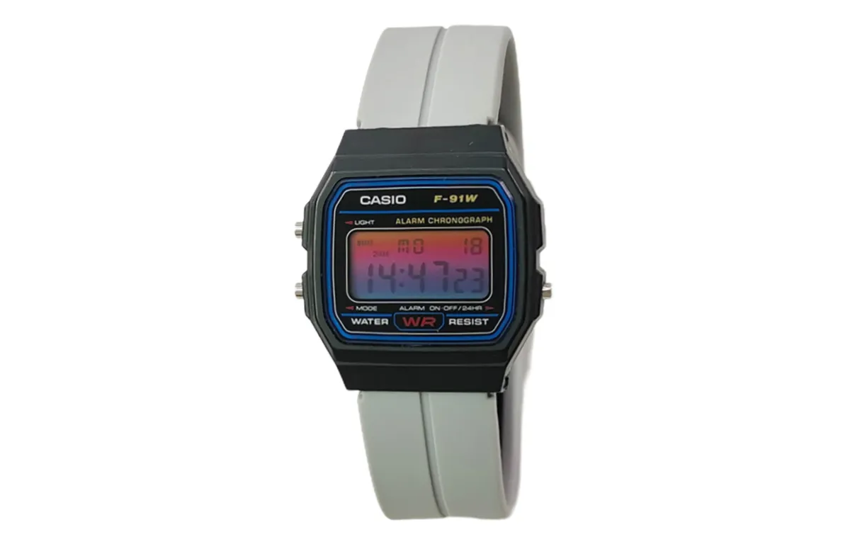 CASIO Custom Collection Quartz Movement Silicone Strap Watch Unisex Black Dial