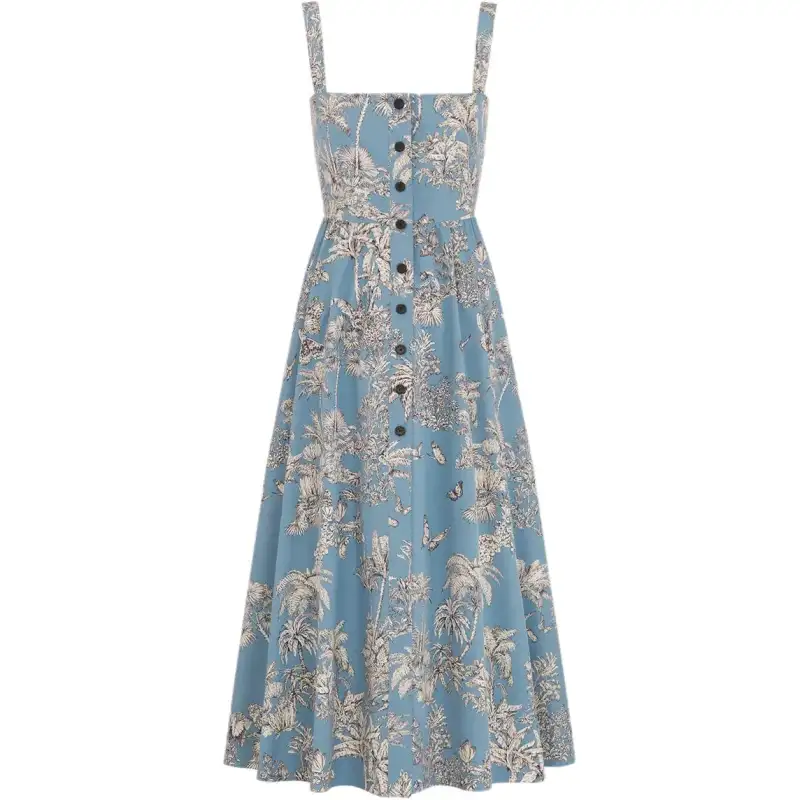 DIOR Dioriviera FW25 Slip Dress Women's Starry Blue