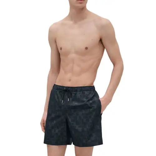HERMES FW25 Beach Shorts Men's Marine Blue