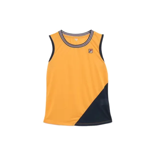 FILA Tennis Tops Women's Yellow Crew Neck Moderate