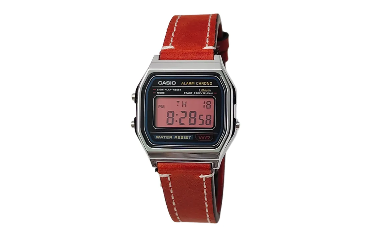 CASIO Custom Collection Quartz Movement Genuine Leather Strap Watch Men's Watches Black Dial