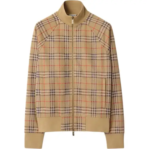 Burberry check track jacket