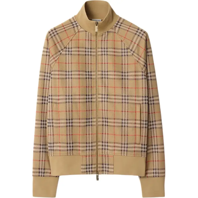 Burberry check track jacket
