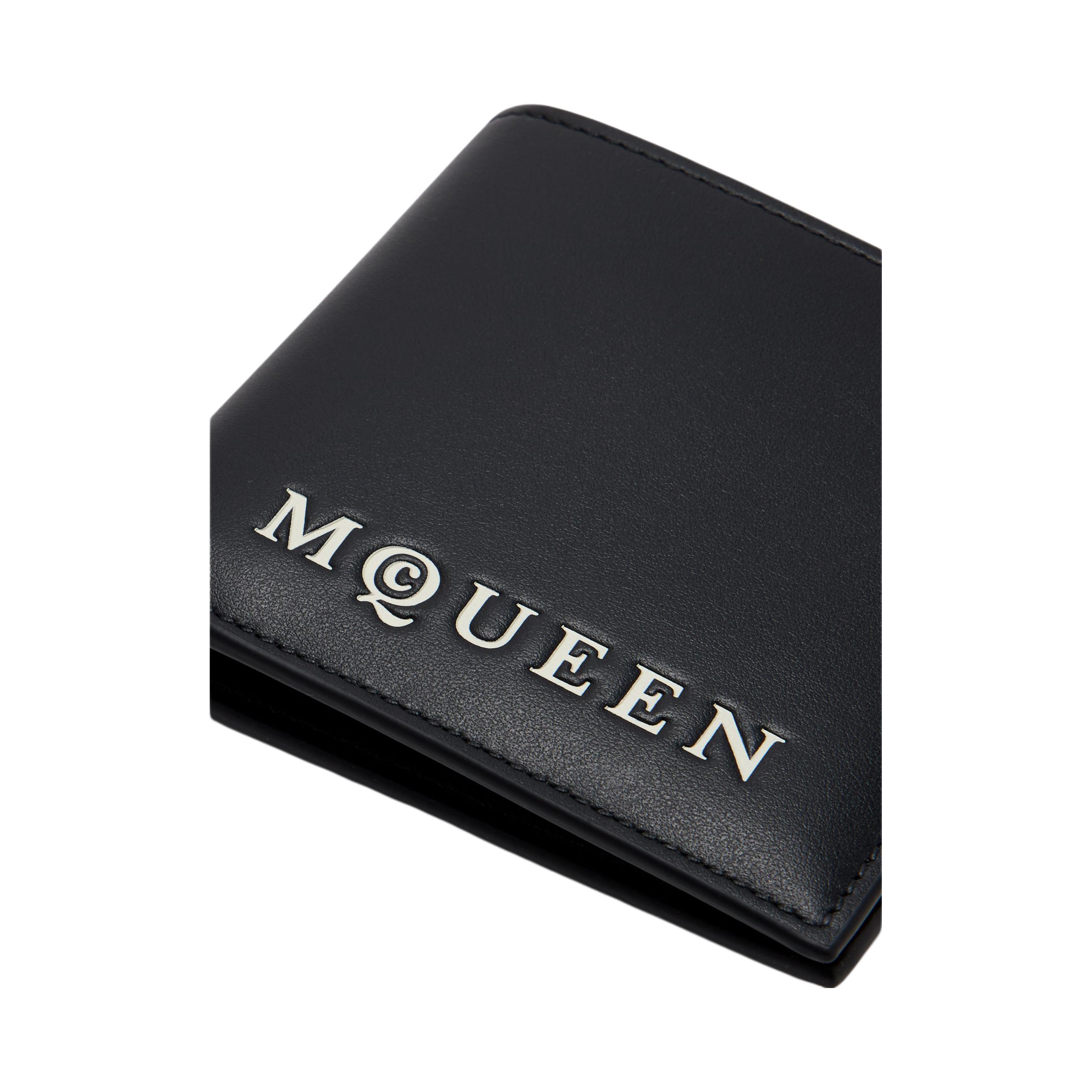 Мужской кошелек Alexander McQueen Logo (черный) — фото 4