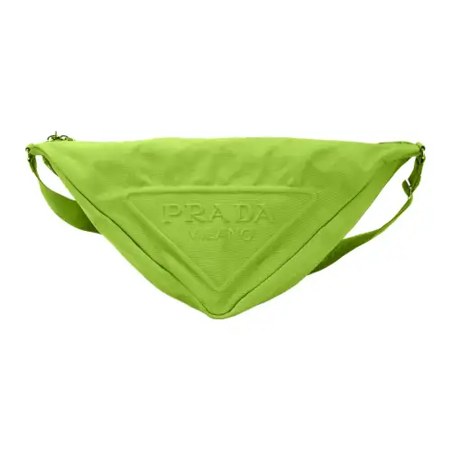 PRADA Canvas Triangle Bag Fern Green