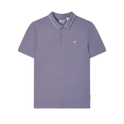 FILA WHITE Polo Shirts Men's Ring Purple Moderate