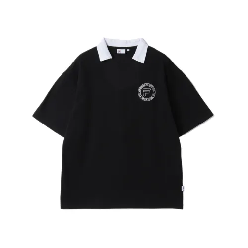 FILA Shirts Men's Black Polo Collar Moderate