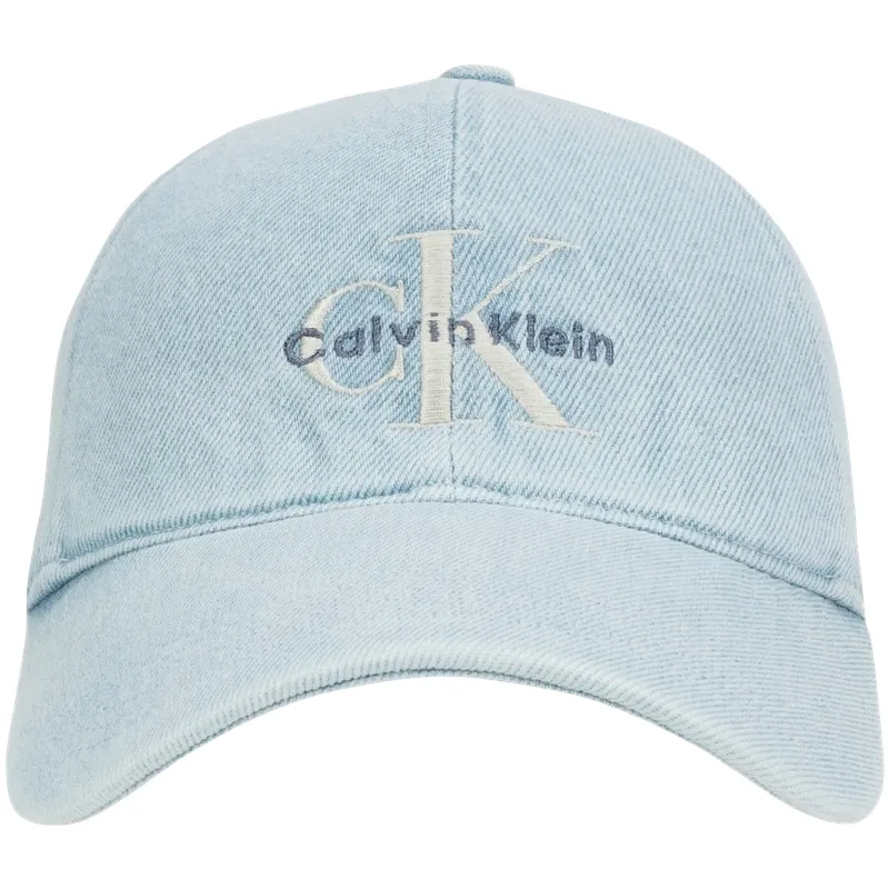 CALVIN KLEIN Cotton Baseball Caps Unisex Denim Light Blue