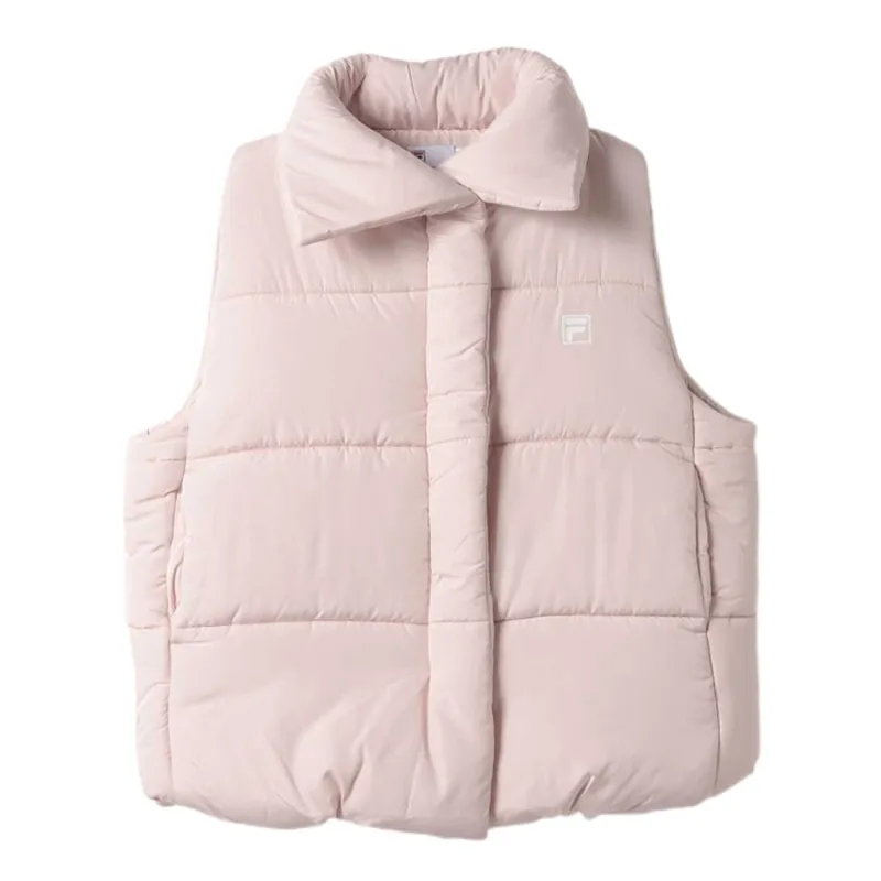 FILA Vests Women's Pink Lapel Moderate