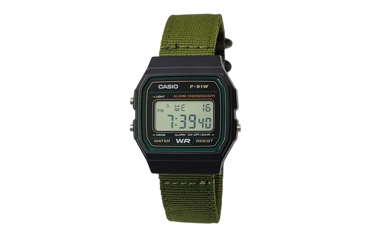 CASIO Custom Collection Quartz Movement Nylon Strap Watch Men's Watches Black Dial