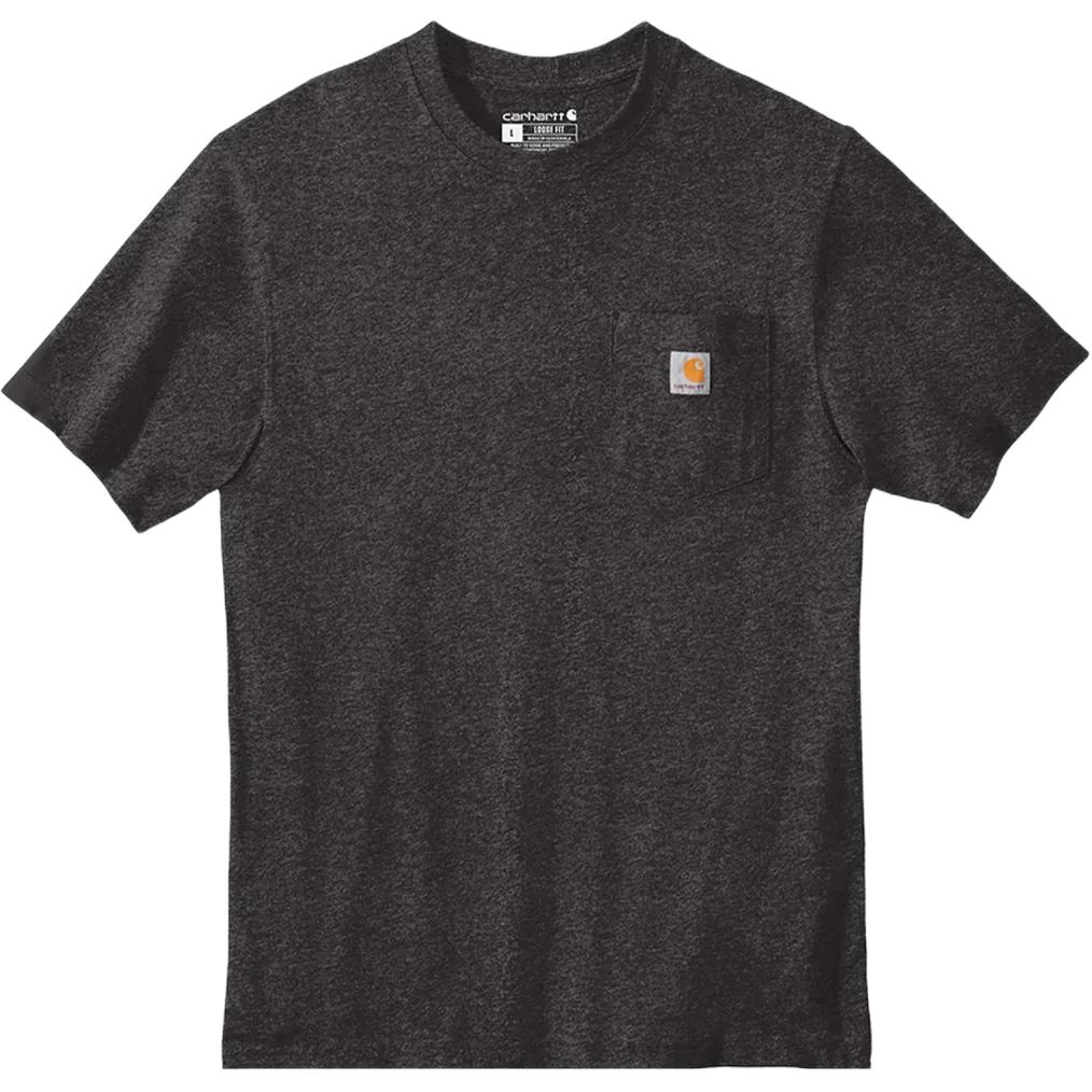 Мужская футболка Carhartt K87 LOOSE FIT HEAVYWEIGHT SHORT-SLEEVE POCKET T-SHIRT (черная)