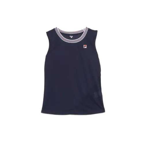 FILA Tennis Tops Women's Marine Blue Crew Neck Moderate