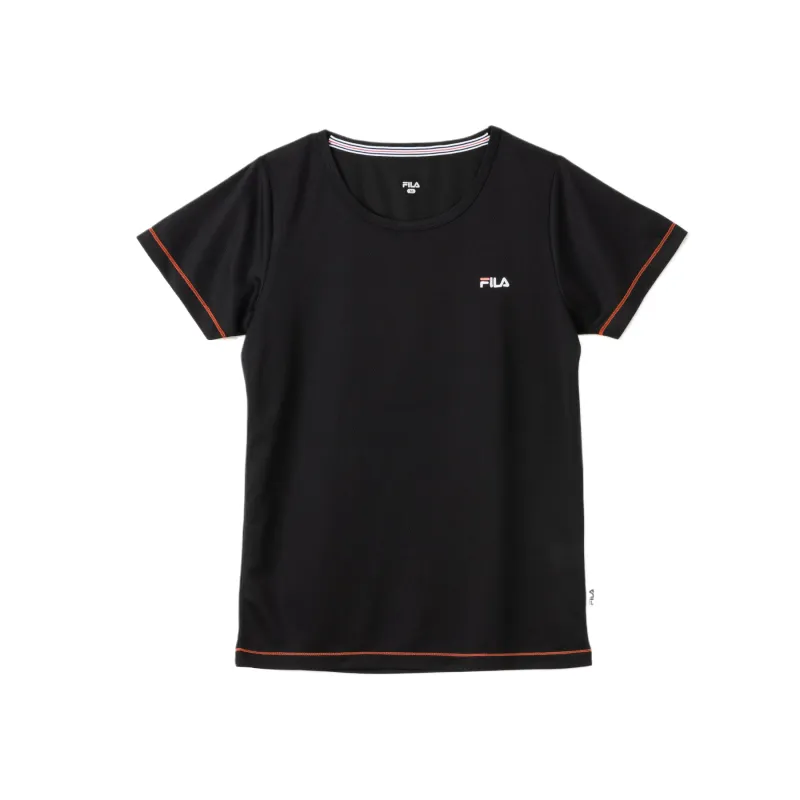 FILA T Shirts Women's Black Crew Neck Moderate