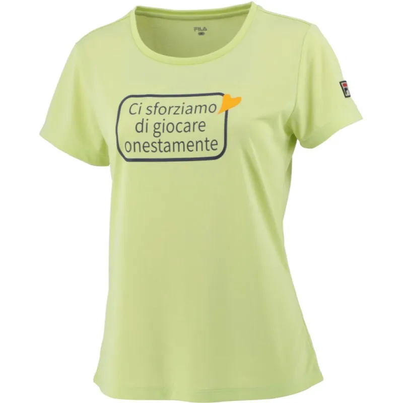 FILA T Shirts Women's Green Crew Neck Moderate