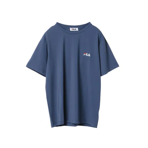 FILA T Shirts Men's Blue Crew Neck