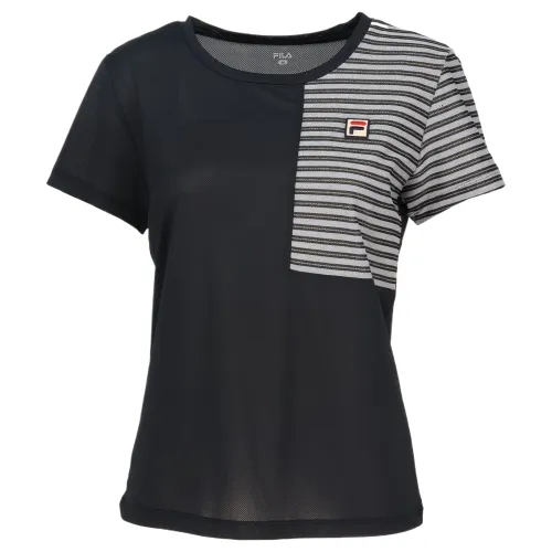 FILA Shirts Women's Black Crew Neck Moderate