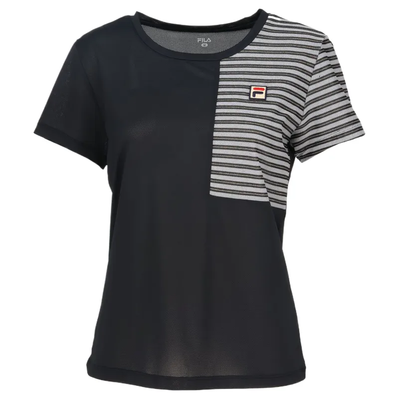 FILA Shirts Women's Black Crew Neck Moderate