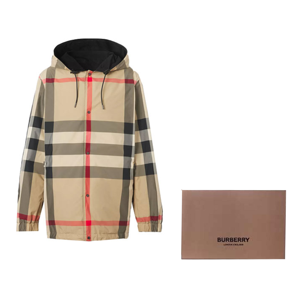 Мужская куртка Burberry Reversible Jacket (бежевая) — фото 8