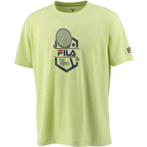FILA T Shirts Men's Light Yellow Crew Neck